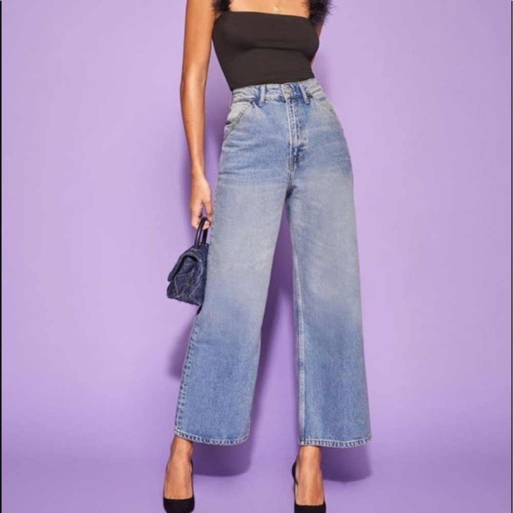 NWT Reformation Jackie Ultra High Rise Crop Jean